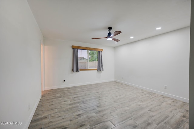 2122 E Radcliffe Dr, Tempe, AZ 85283 - spare room featuring ceiling fan, recessed lighting, and wood finished floors