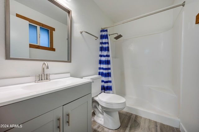 2122 E Radcliffe Dr, Tempe, AZ 85283 - full bath with vanity, wood finished floors, and a shower with curtain