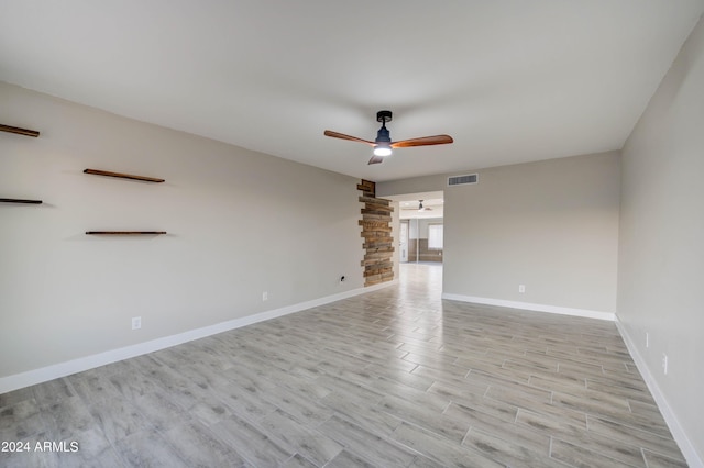 2122 E Radcliffe Dr, Tempe, AZ 85283 - spare room with a ceiling fan and light wood-style floors