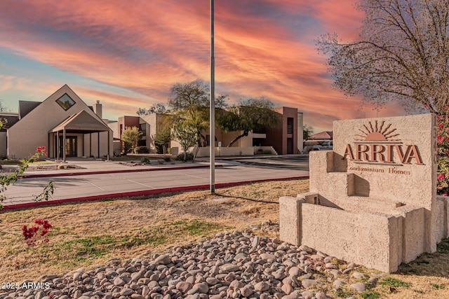 view of community sign