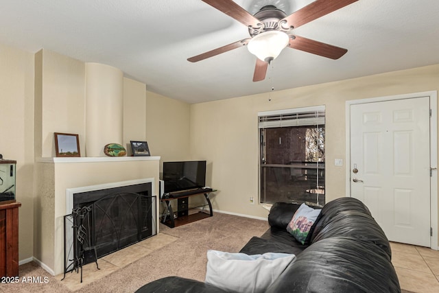 view of carpeted living room