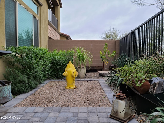 view of yard with a patio area