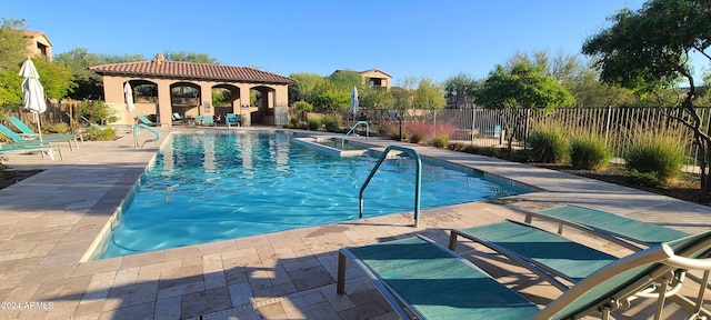 view of pool with a patio area