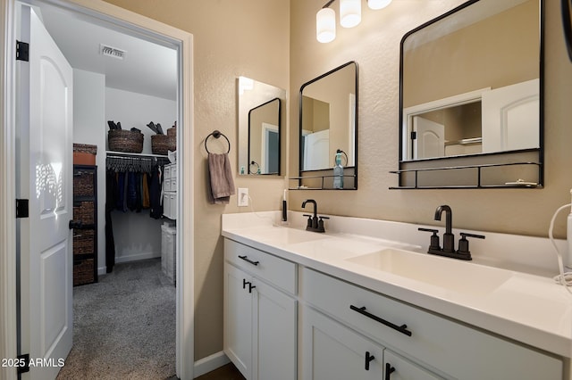 bathroom with vanity