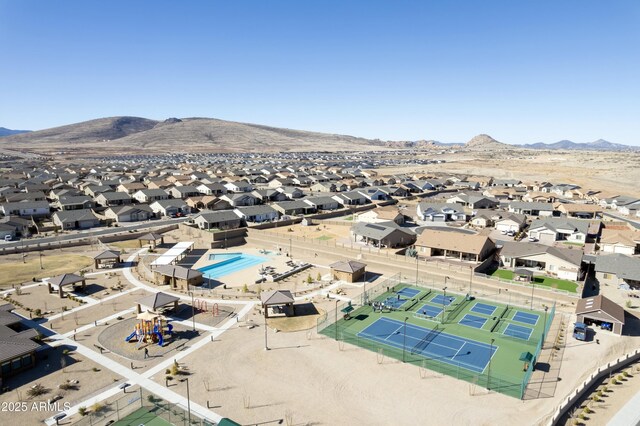 6317 E Beckett Trl, Prescott Valley, AZ 86314 - drone / aerial view featuring a residential view and a mountain view