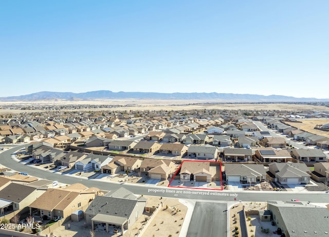 6317 E Beckett Trl, Prescott Valley, AZ 86314 - aerial view with a residential view and a mountain view