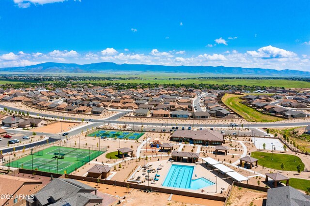 6317 E Beckett Trl, Prescott Valley, AZ 86314 - bird's eye view with a residential view and a mountain view