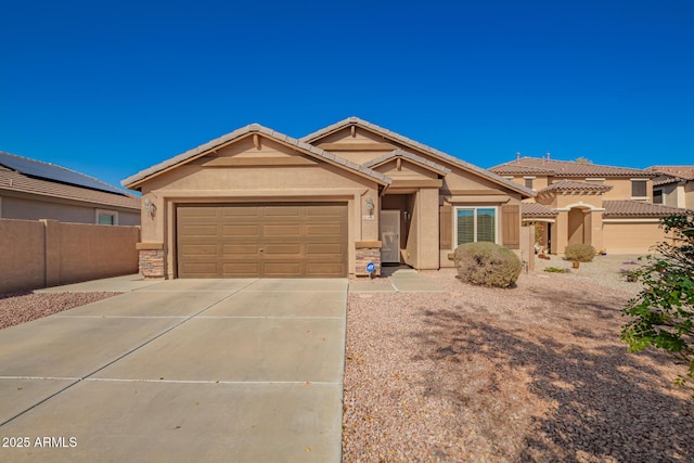 view of front of home featuring a garage