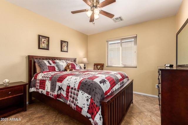 bedroom with ceiling fan