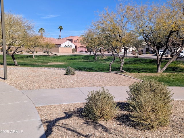 surrounding community featuring a lawn