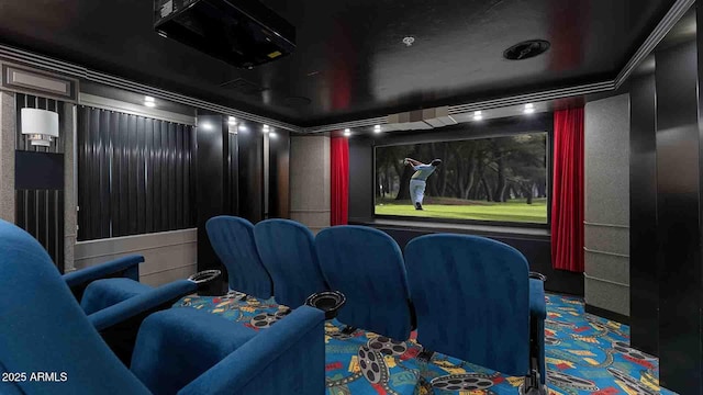 cinema with crown molding