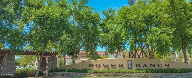 view of community sign