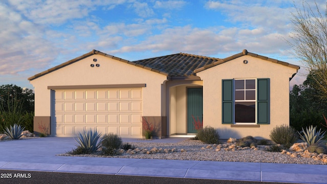 view of front of home featuring a garage