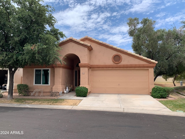 view of front of house featuring a garage