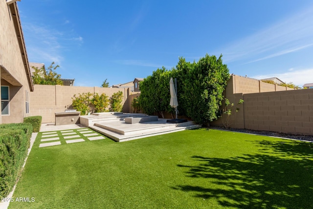 view of yard with a patio