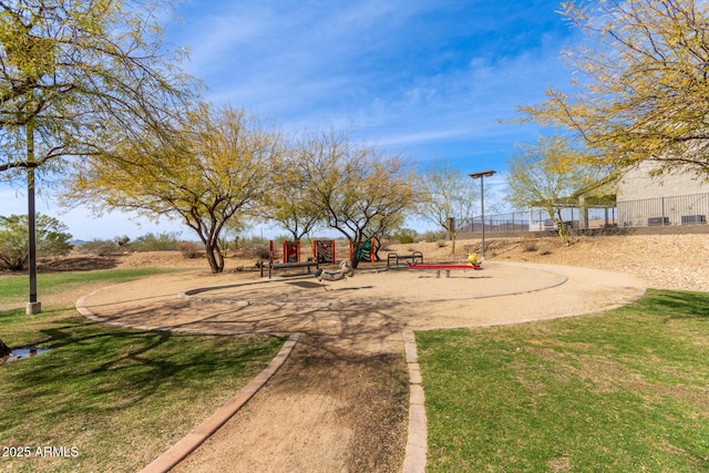 surrounding community with a playground