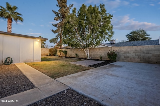 view of yard with a patio