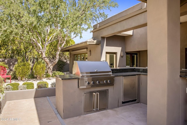 view of patio featuring area for grilling