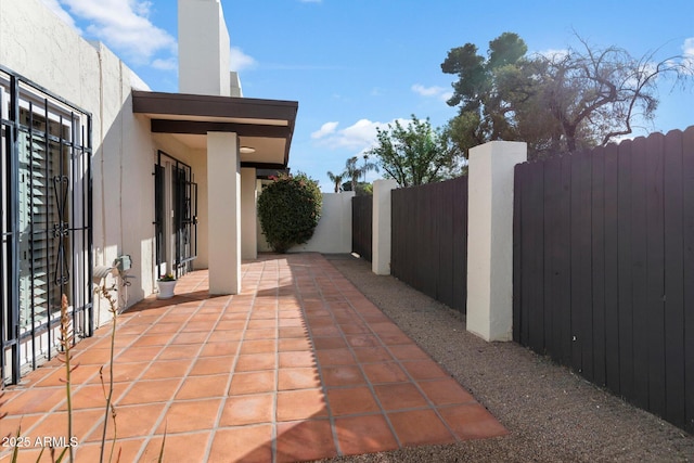 view of patio / terrace featuring a fenced backyard