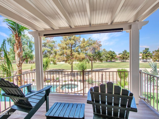 19506 N 73rd Ave, Glendale, AZ 85308 - deck with an in-ground hot tub