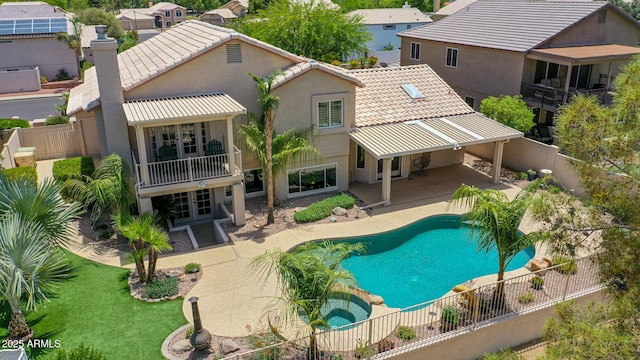 19506 N 73rd Ave, Glendale, AZ 85308 - view of swimming pool with a patio and a pool with connected hot tub