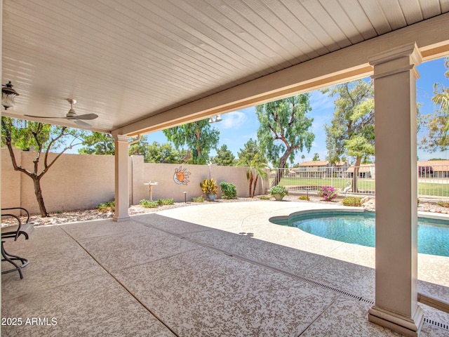 19506 N 73rd Ave, Glendale, AZ 85308 - fenced backyard featuring a patio area and ceiling fan