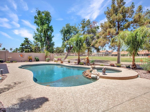 19506 N 73rd Ave, Glendale, AZ 85308 - view of swimming pool with a fenced backyard and a patio area
