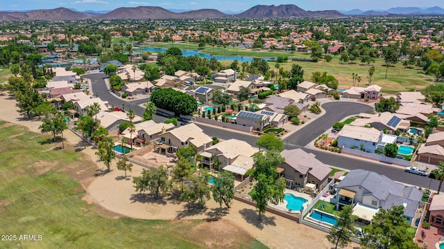 19506 N 73rd Ave, Glendale, AZ 85308 - aerial view of residential area with a water and mountain view, a pool, and a local golf course