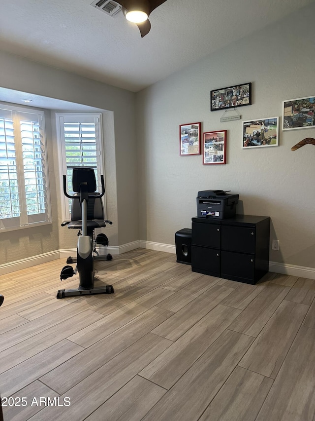 18132 E Vencino St, Gilbert, AZ 85298 - exercise area with wood finished floors and baseboards
