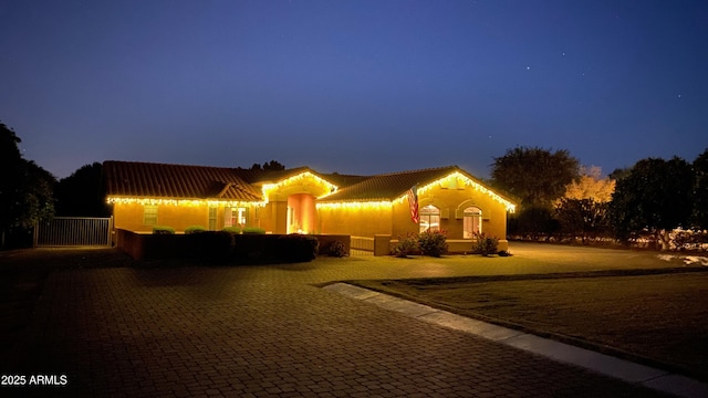 18132 E Vencino St, Gilbert, AZ 85298 - view of front of property featuring a gate and stucco siding