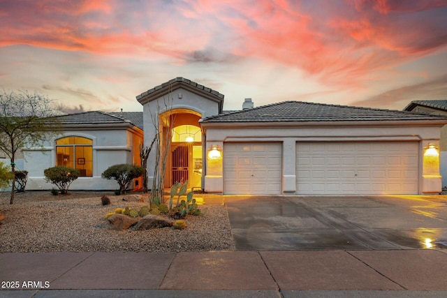 view of front of house featuring a garage