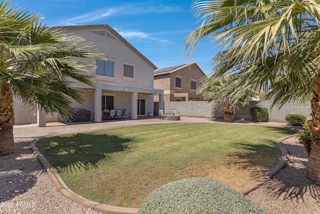 view of yard with a patio area