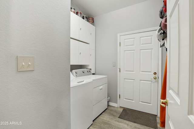 111 S Forest Park Dr, Payson, AZ 85541 - washroom with light wood finished floors, washing machine and clothes dryer, and cabinet space