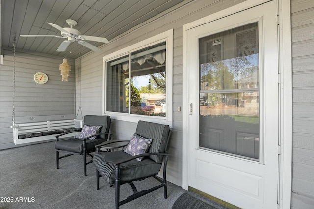 111 S Forest Park Dr, Payson, AZ 85541 - view of patio featuring a porch and a ceiling fan