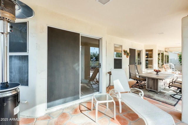 view of patio with outdoor dining area