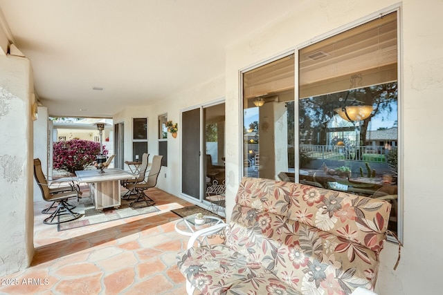 view of sunroom