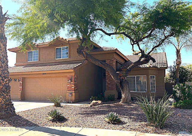 1838 W Enfield Way, Chandler, AZ 85286 - traditional home featuring a tile roof, a garage, stucco siding, and driveway