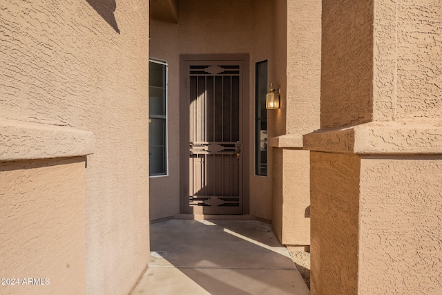 view of doorway to property