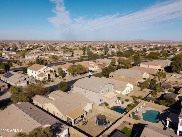 drone / aerial view with a residential view