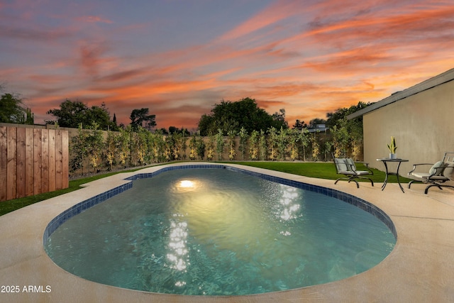 8419 E Rancho Vista Dr, Scottsdale, AZ 85251 - view of swimming pool featuring a fenced in pool, a patio, and a fenced backyard