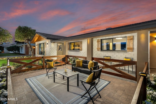 8419 E Rancho Vista Dr, Scottsdale, AZ 85251 - exterior space with an outdoor living space