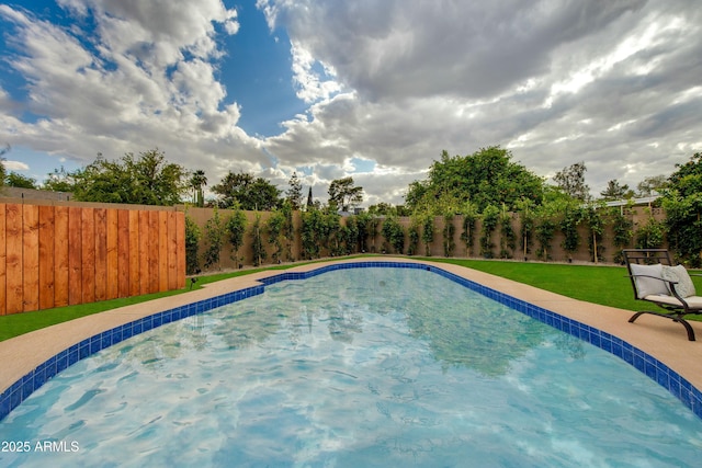 8419 E Rancho Vista Dr, Scottsdale, AZ 85251 - view of swimming pool featuring a fenced in pool and a fenced backyard