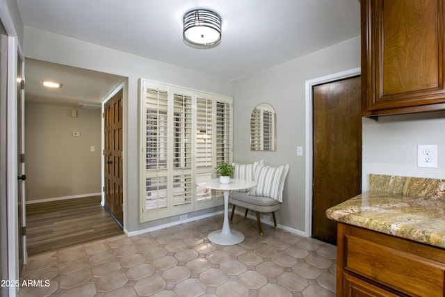 dining space featuring breakfast area