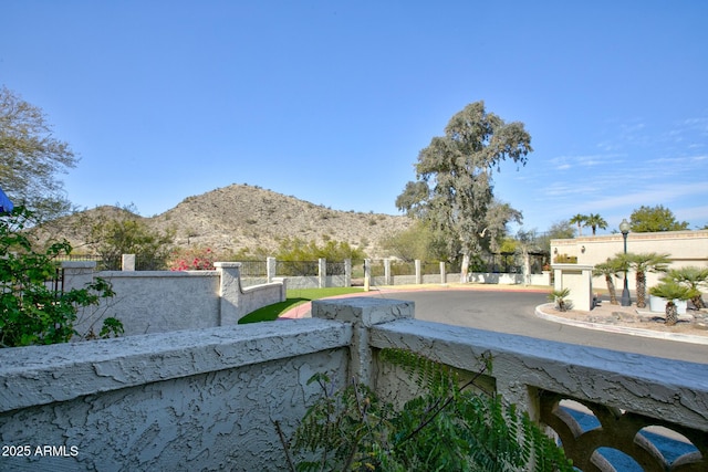 exterior space with a mountain view