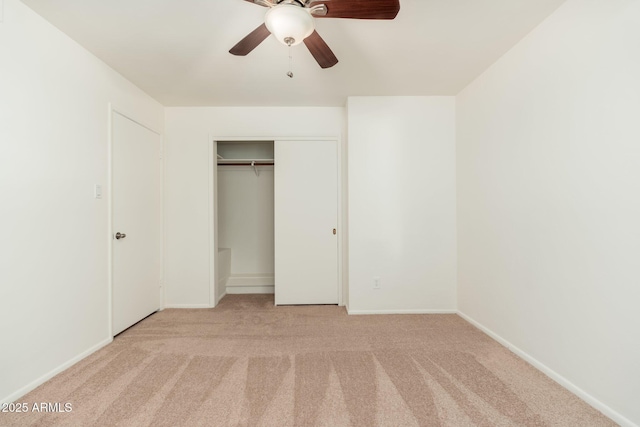 330 W Maryland Ave Unit 207, Phoenix, AZ 85013 - unfurnished bedroom with light colored carpet, a closet, and a ceiling fan