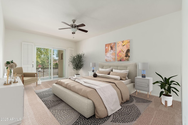 330 W Maryland Ave Unit 207, Phoenix, AZ 85013 - bedroom featuring access to exterior and a ceiling fan
