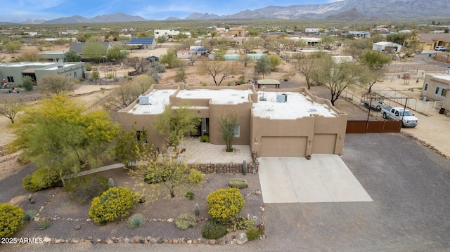 aerial view featuring a mountain view