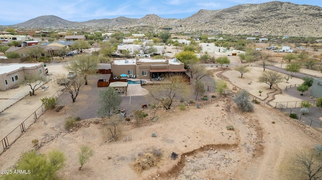 aerial view featuring a mountain view