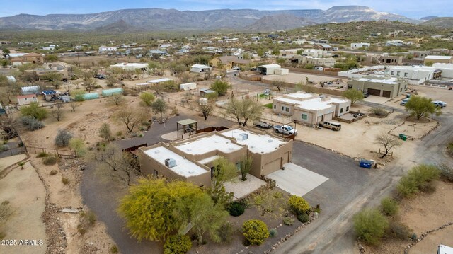 aerial view featuring a mountain view