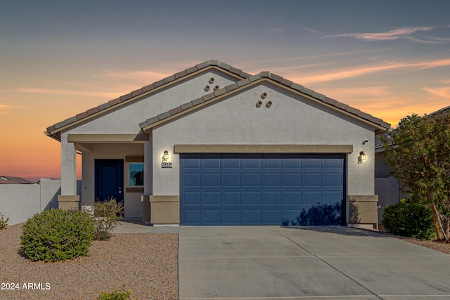 view of front of home featuring a garage